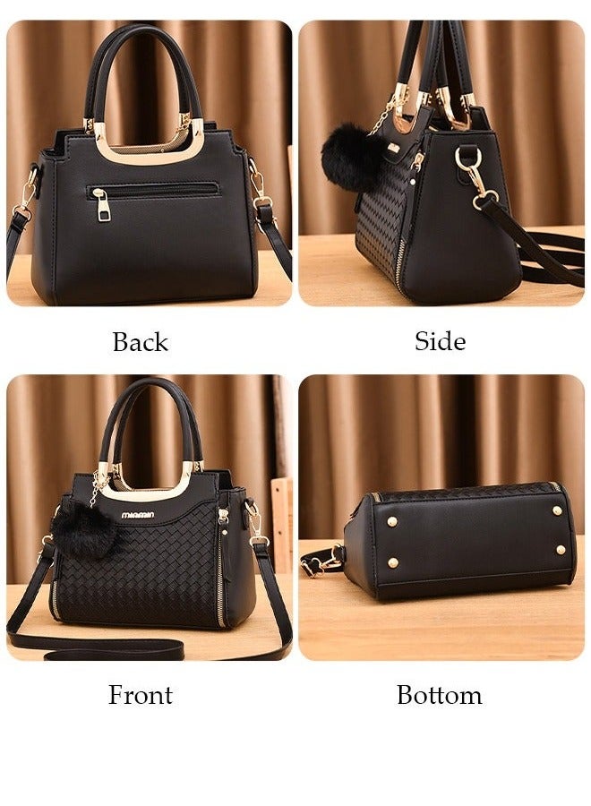 حقيبة اليد Faux Leather Crossbody حقيبة للنساء ذات السعة الكبيرة حقيبة حقيبة حقيبة الظهر حقيبة حقيبة الكتف المتحركة Fashionable Travel Shoulder Bag For Ladies - Image 3