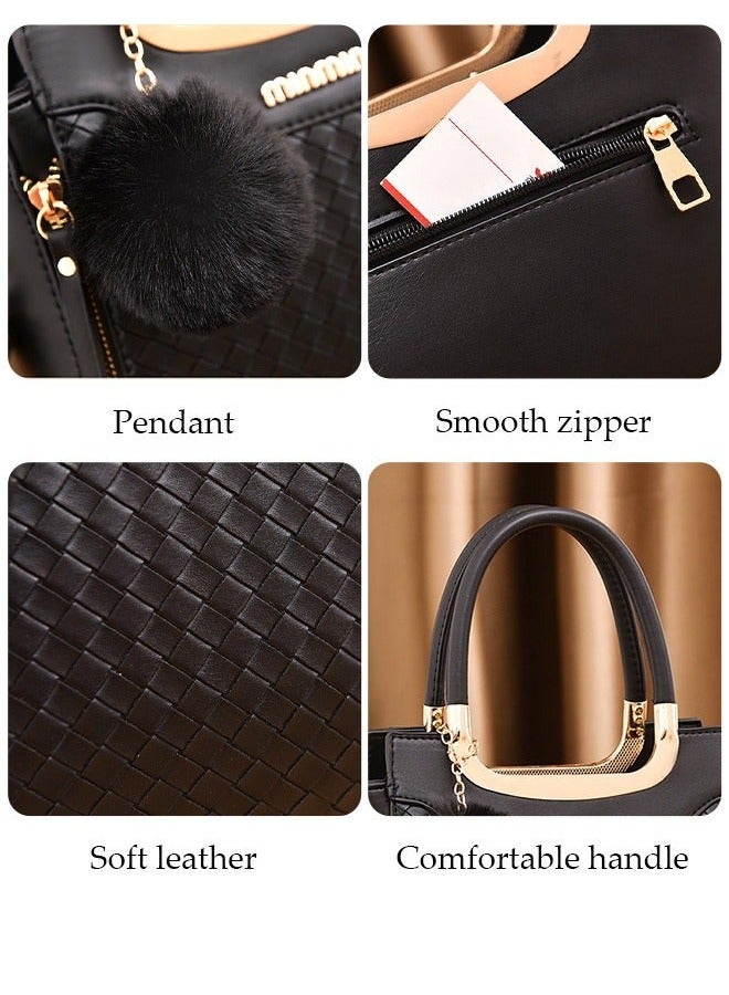 حقيبة اليد Faux Leather Crossbody حقيبة للنساء ذات السعة الكبيرة حقيبة حقيبة حقيبة الظهر حقيبة حقيبة الكتف المتحركة Fashionable Travel Shoulder Bag For Ladies - Image 5