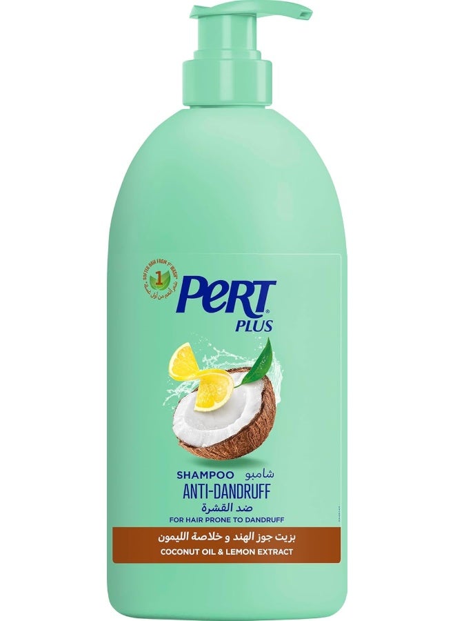 PERT Plus Anti dandruff Shampoo 1L with Coconut oil and lemon extract - Image 1