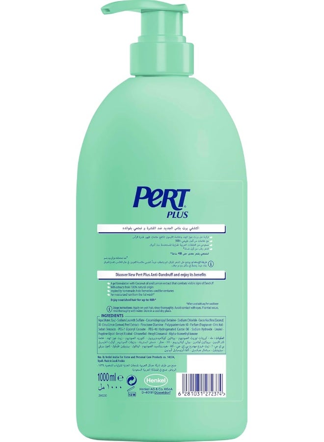 PERT Plus Anti dandruff Shampoo 1L with Coconut oil and lemon extract - Image 2