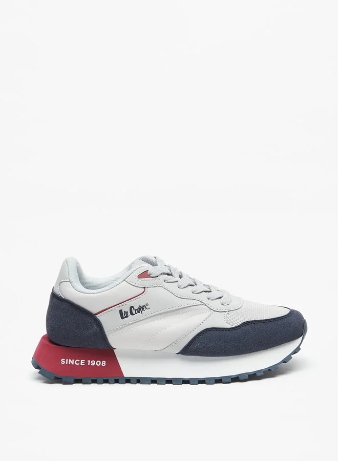 لي كوبر Women's Colourblock Low Ankle Sneakers with Lace-Up Closure