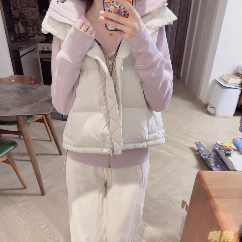 Women's Slim Fit Full-Zip Hooded Fleece Jacket Breathable Cotton Blend Embroidered Yoga Sports Autumn Winter - Image 5