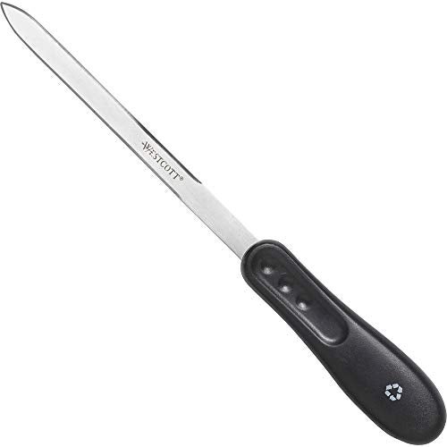 Westcott KleenEarth Recycled Letter Opener, 9-Inch (14821), Black - Image 1