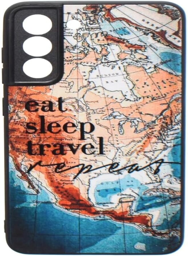 Boter. Plastic 3D Shockproof Back Case Designed With Raised Edge To Protect Camera lens World Map Printed Suitable For Samsung Galaxy A21 FE - Multi Color