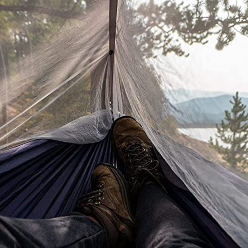 Hammock Camping with Rain Fly Tarp and Net, Portable Camping Hammock Double Tree Hammock Outdoor Indoor Backpacking Travel and Survival, 2 Tree Straps, 100% Waterproof - Image 2