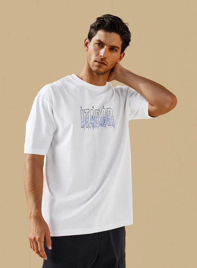 Splash FAV Yuji Itadori Print T-shirt with Crew Neck