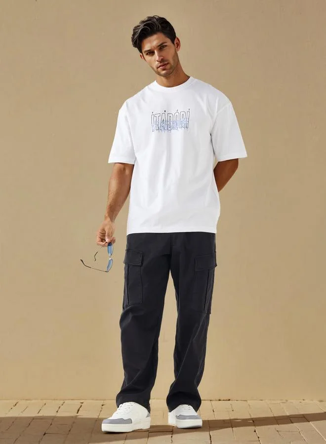 Splash FAV Yuji Itadori Print T-shirt with Crew Neck