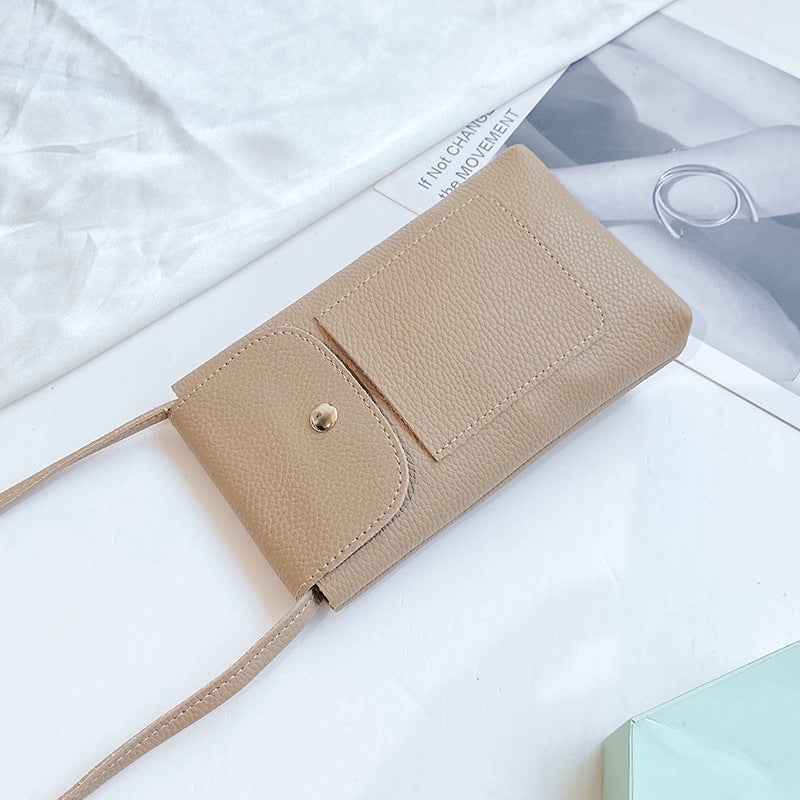 Mobile Phone Bag Vertical Lightweight Casual Small Bag Women'S Crossbody Bag Easiest For Match Genuine Leather Texture Walking Bag - Image 4