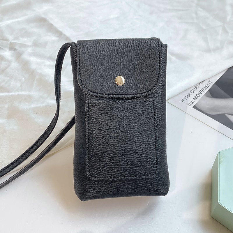Mobile Phone Bag Vertical Lightweight Casual Small Bag Women'S Crossbody Bag Easiest For Match Genuine Leather Texture Walking Bag - Image 5