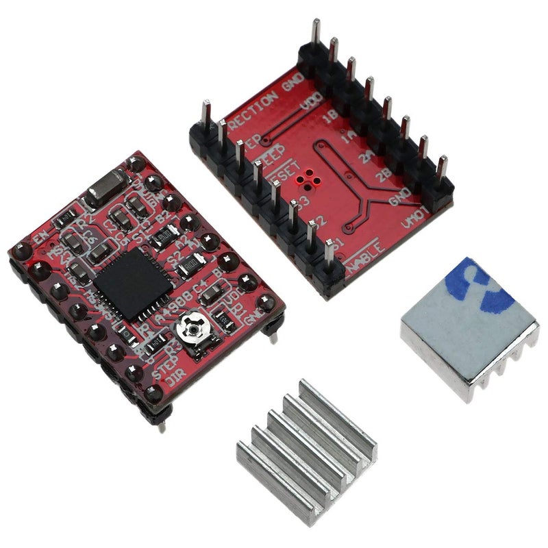 Eoutstanding 2PCS A4988 StepStick Stepper Motor Driver Module with Heat Sink for Reprap 3D Printer CNC Machine Robotics - Image 3