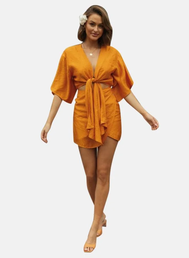 YUNIQEE Orange Mini Dress