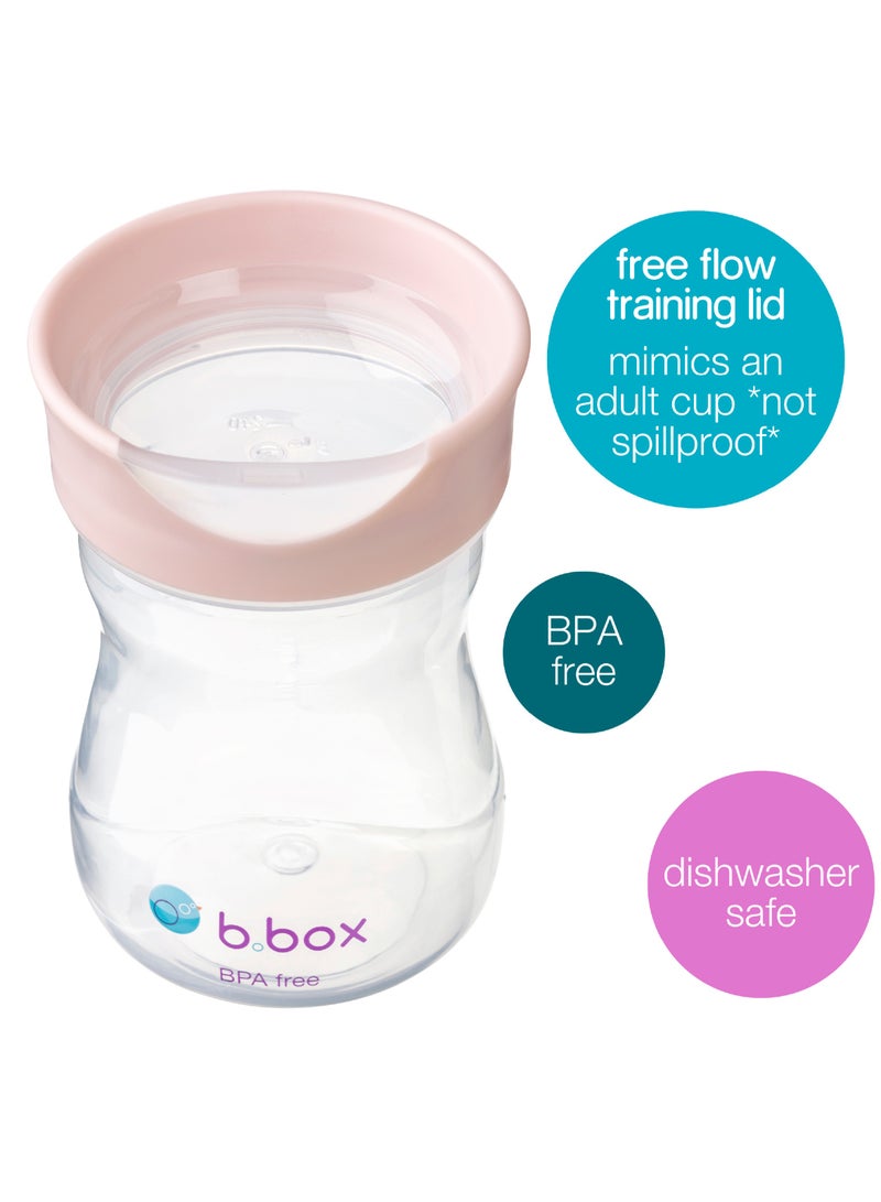 b.box كوب تدريب الأطفال من b.box: تدفق حر، انتقال سهل من كوب الشرب إلى كوب الأطفال الكبار. خالي من BPA، آمن للغسل في غسالة الصحون | 12 شهرًا+ | 240 مل (وردي) - Image 2