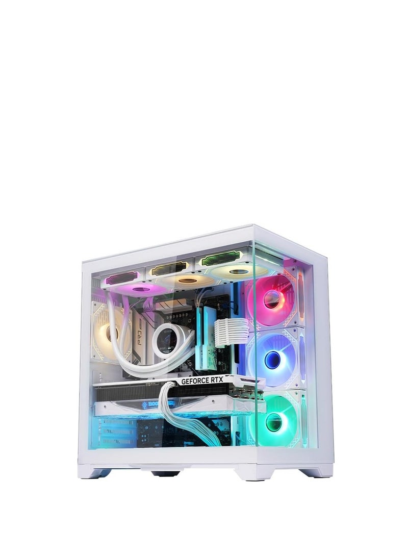 WJCOOLMAN حافظة كمبيوتر WJ كولمان روبن 2 برو مع 7 مروحة ARGB - أبيض - Image 1