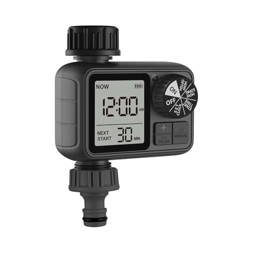 Pinolex Garden Automatic Irrigation Water Timer System Controller Drip Irrigation Water Timer Digital Fully Automatic Programmable Dripper Dial Button Operation Timer - Image 1