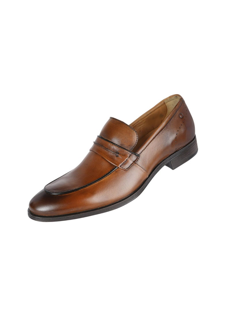 DEMOCRATA 032-110 Democrata Mens Leather Shoe Smart Comfort Madison HI-Soft 32 Tan Slip On 255102-005  - Image 3