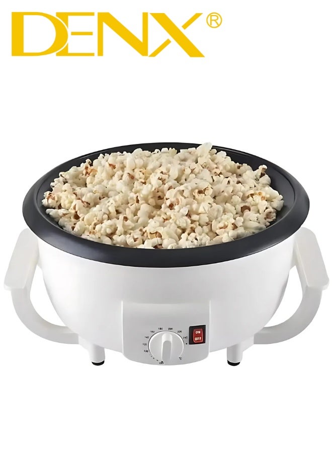 Denx DENX DX3422 Electric Coffee Roaster and Popcorn Maker – 800W Power, 2L Capacity with Transparent Glass Lid and Adjustable Temperature Control – Ideal for Home Roasting of Coffee Beans, Making Popcorn and Nuts with Ease  - Image 5