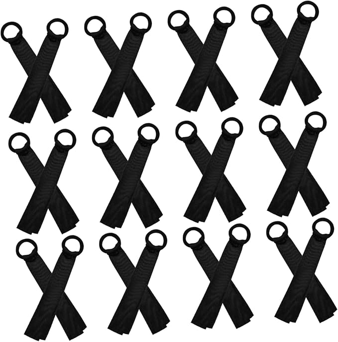 Black Cheerleading Pom Poms With Clips For Cheer Squad Supplies - Image 1
