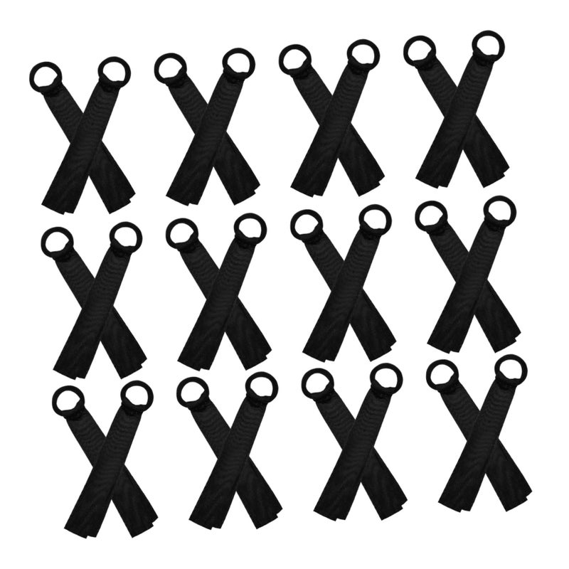 Black Cheerleading Pom Poms With Clips For Cheer Squad Supplies - Image 2