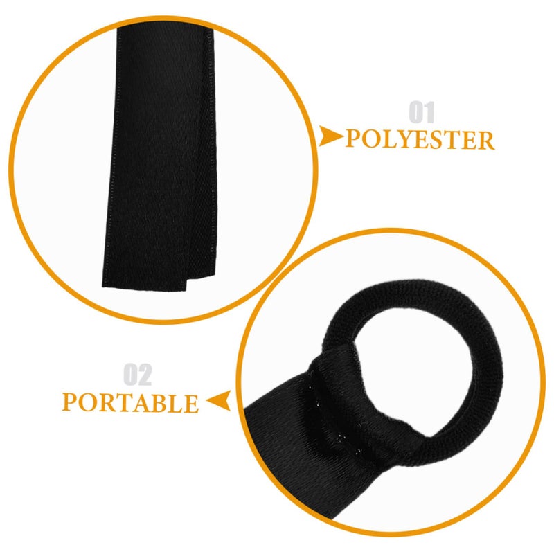 Black Cheerleading Pom Poms With Clips For Cheer Squad Supplies - Image 4