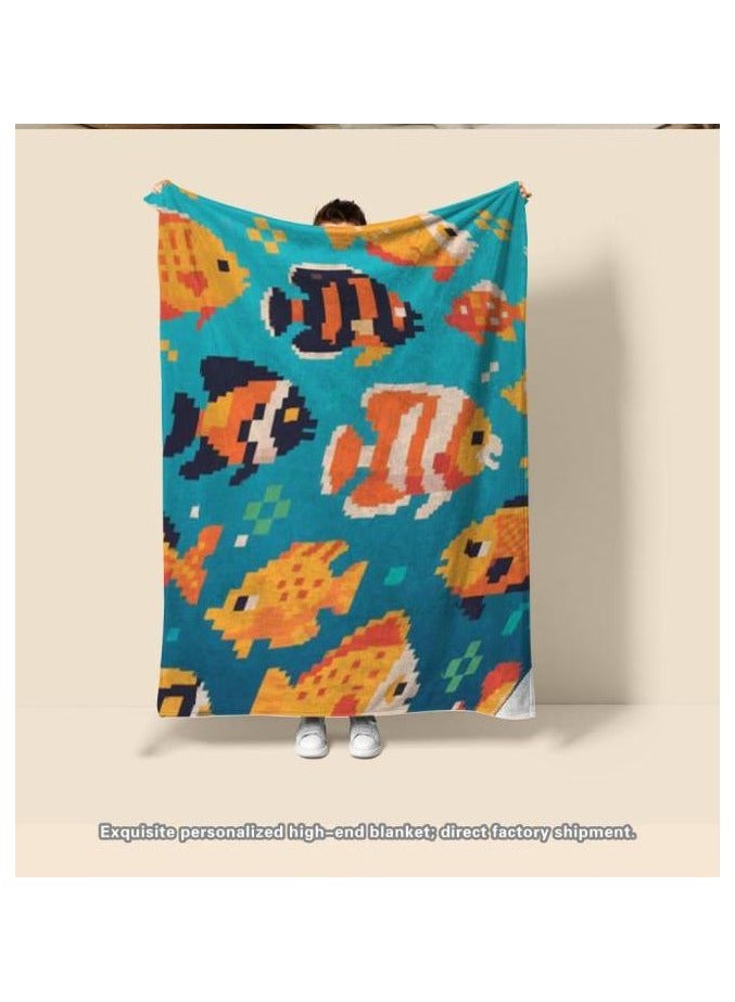 عام بطانية رقيقة من الفانيلا (دافئة ومريحة، ومناسبة للنوم واستخدام الألعاب وإزالة الغبار ومقاومة للرمل) 150 سم * 200 سم - 455 - Image 1