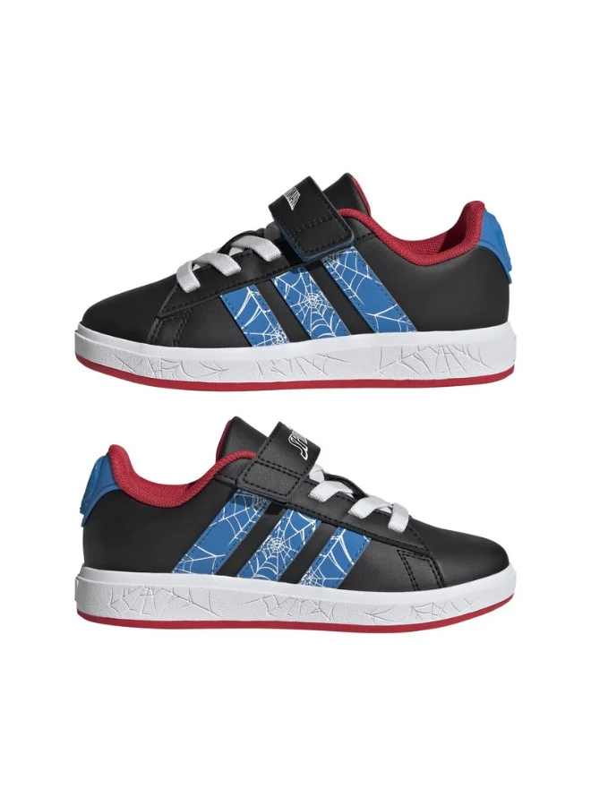 adidas Adidas Grand Court Spider-Man El K U Black Sportswear Shoes For Kids