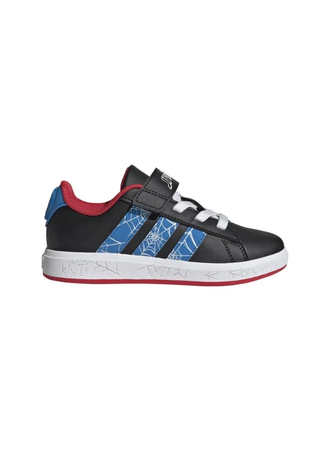 Adidas Grand Court Spider-Man El K U Black Sportswear Shoes For Kids