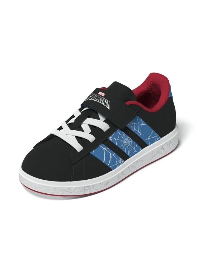 Adidas Grand Court Spider-Man El K U Black Sportswear Shoes For Kids