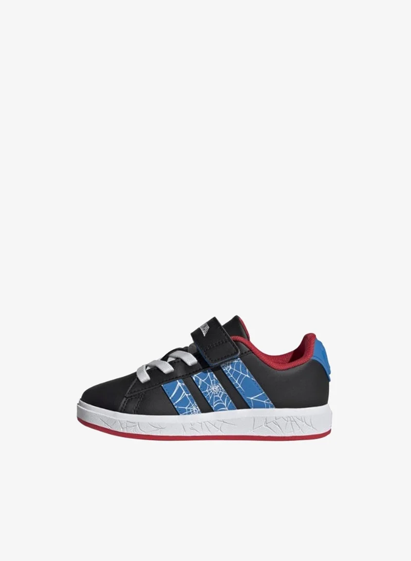 Adidas Grand Court Spider-Man El K U Black Sportswear Shoes For Kids