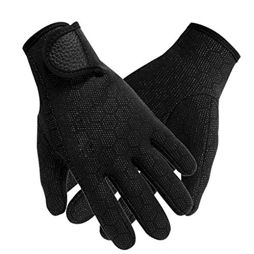 PURFUN Men Women 1.5mm Neoprene Diving Gloves for Men Women Flexible Thermal Full Finger Wetsuit Gloves for Swimming Snorkeling Kayaking Surfing Watersports Spearfishing Sailing - Image 2