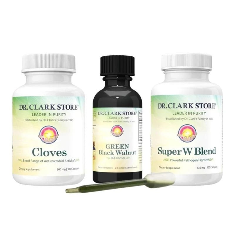 Dr Clark Store Intestine Support Cleanse Kit with Original Green Tincture from Black Walnut Hulls Wormwood and ClovesHelps Maintain Optimum Intestinal Function - Image 3