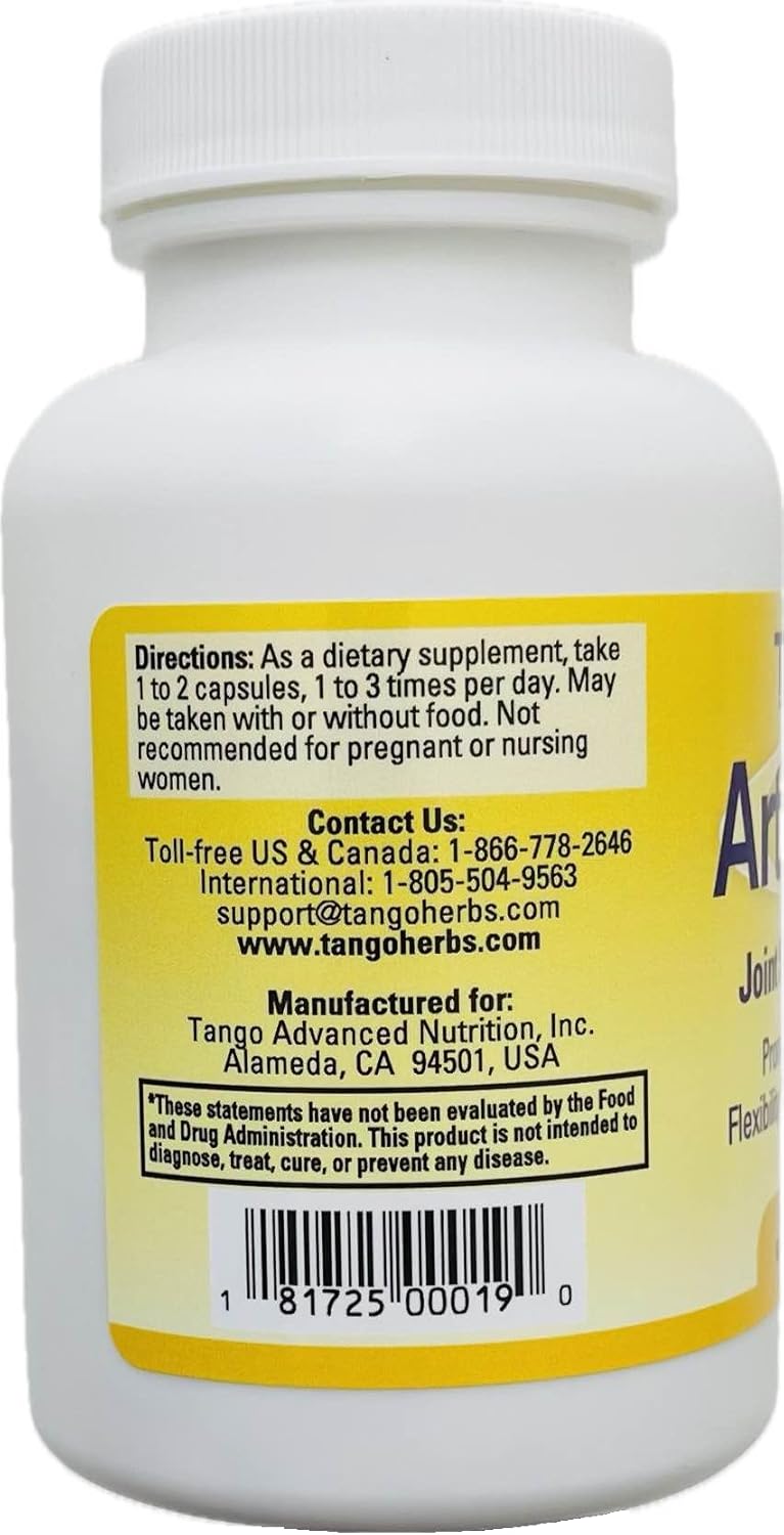 Tango ArthriPhase Natural Joint Support Formula 60 Vegetarian Capsules - Image 3