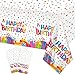 NatNarr 3 Pack Plastic Birthday Tablecloth 54 x 108 Inch Disposable PE Happy Birthday Tablecloth Waterproof Rectangle Birthdays Party Table Cover for Birthdays Party Decorations - Image 3