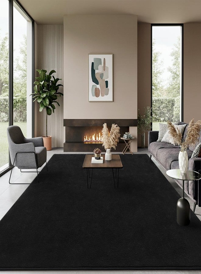 B BENRON Soft Rugs for Living Room 4x6 Black, Minimalist Area Rug for Bedroom Nursery Dining Table Dorm, Throw Rugs for Men Boys Girls Kids Room Indoor Floor Carpets - Image 2