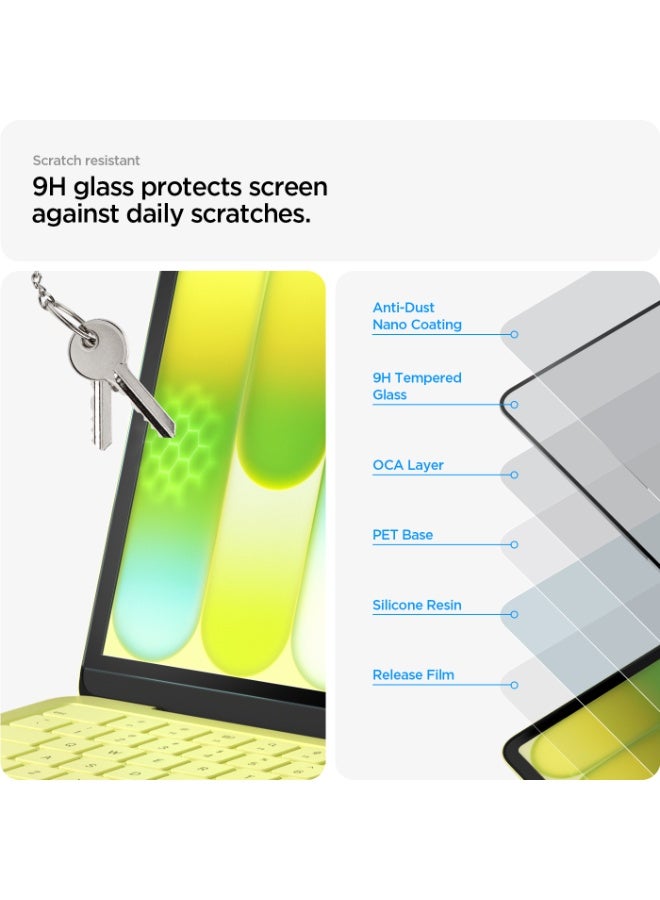 Spigen MacBook Neo 13 inch Screen Protector GLAStR Slim [Premium Tempered Glass 9H] Scratch Resistant Case Friendly - Image 3