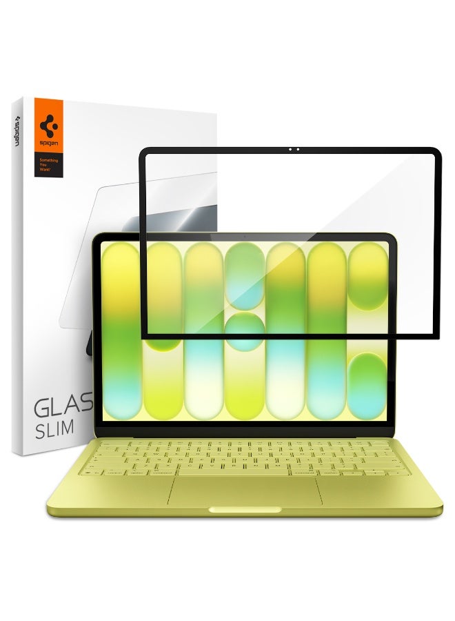 Spigen MacBook Neo 13 inch Screen Protector GLAStR Slim [Premium Tempered Glass 9H] Scratch Resistant Case Friendly - Image 1