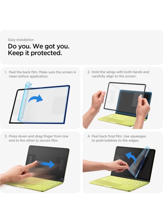 Spigen MacBook Neo 13 inch Screen Protector GLAStR Slim [Premium Tempered Glass 9H] Scratch Resistant Case Friendly - Image 4