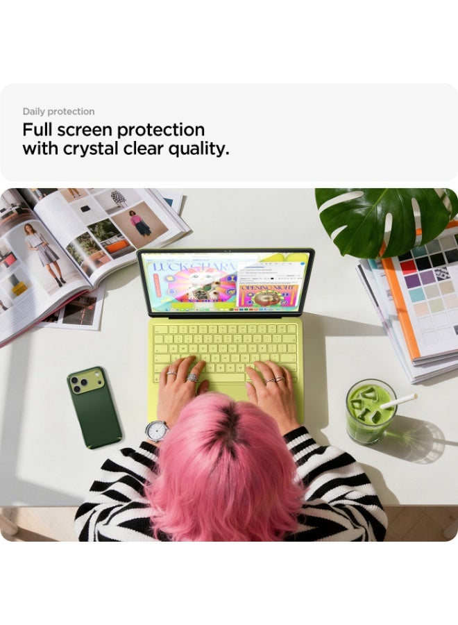 Spigen MacBook Neo 13 inch Screen Protector GLAStR Slim [Premium Tempered Glass 9H] Scratch Resistant Case Friendly - Image 5
