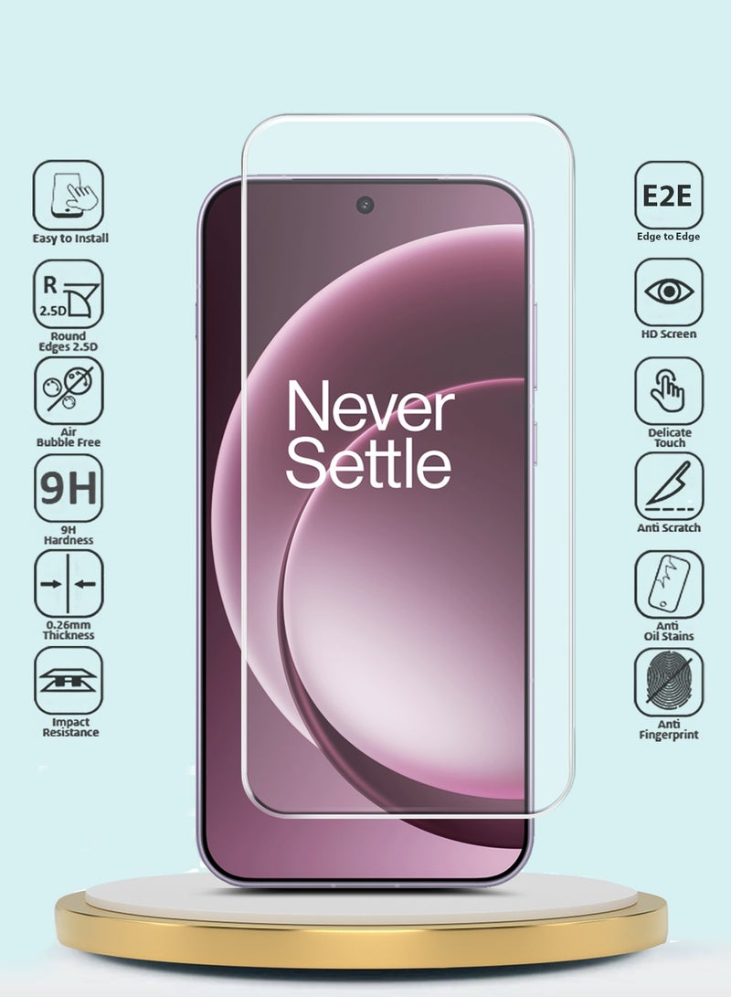 GMAX OnePlus 15 5G 2025 GMAX Premium Series Curved Edges 9H 2.5D Tempered Glass Screen Protector - Clear - Image 2