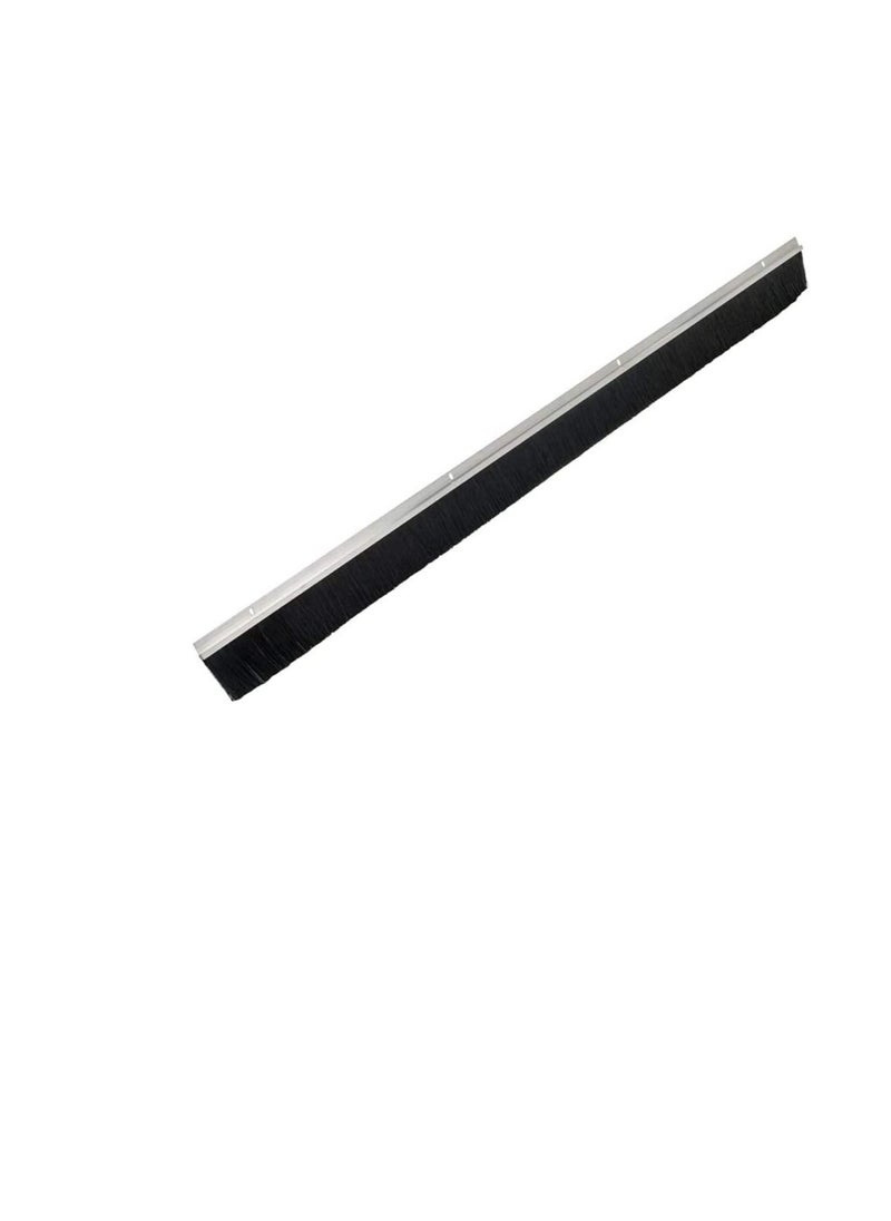 Generic Door Bottom Brush & Rubber Seal with Screw for Exterior/Interior Doors, Insulation Door Seal Sound Proof Under Door Draft Blocker- Keeping Noise Repellent & Dust (100cm, Brush White)  - Image 1