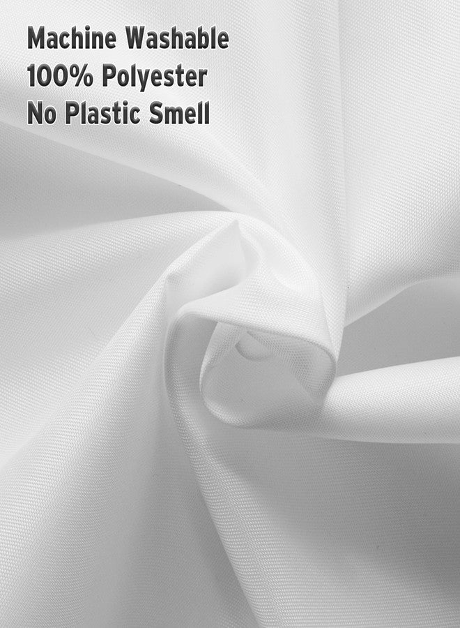 Titanker Waterproof Fabric Shower Curtain Liner Washable, Cloth Shower Liner with Magnets, White Shower Liner Soft Fabric, Lightweight Shower Curtain Liner, 70x72 Inches - Image 3