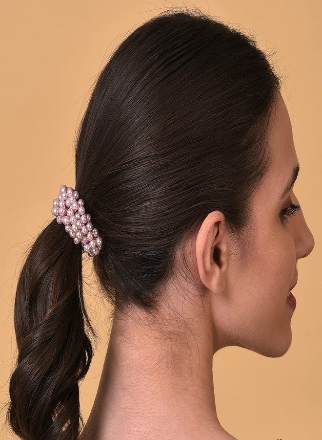 Sohi Gold Plated Pearls Scrunchie(SS22_SOHSCR8457) - Image 4