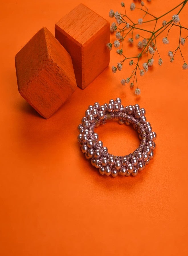 Sohi Gold Plated Pearls Scrunchie(SS22_SOHSCR8457) - Image 3