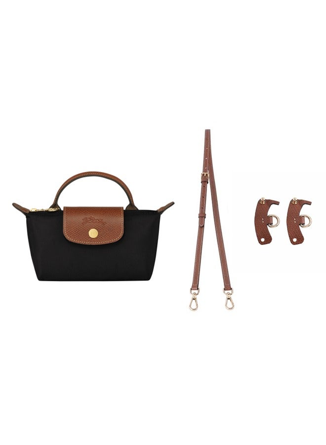Longchamp Women's Mini handbag,Crossbody Bags,Shoulder Bag Shoulder strap with buckle,Black Classic Style - Image 2