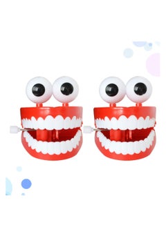 SYOSI Wind-up Toys Plastic Chattering Teeth, Wind up Toy Early Educational Toy, Popping False Teeth Toy Funny Teeth Toys, Baskets Stuffers Gifts for Kids Toddler, Non-toxic and Odorless (2Pcs)  - Image 5
