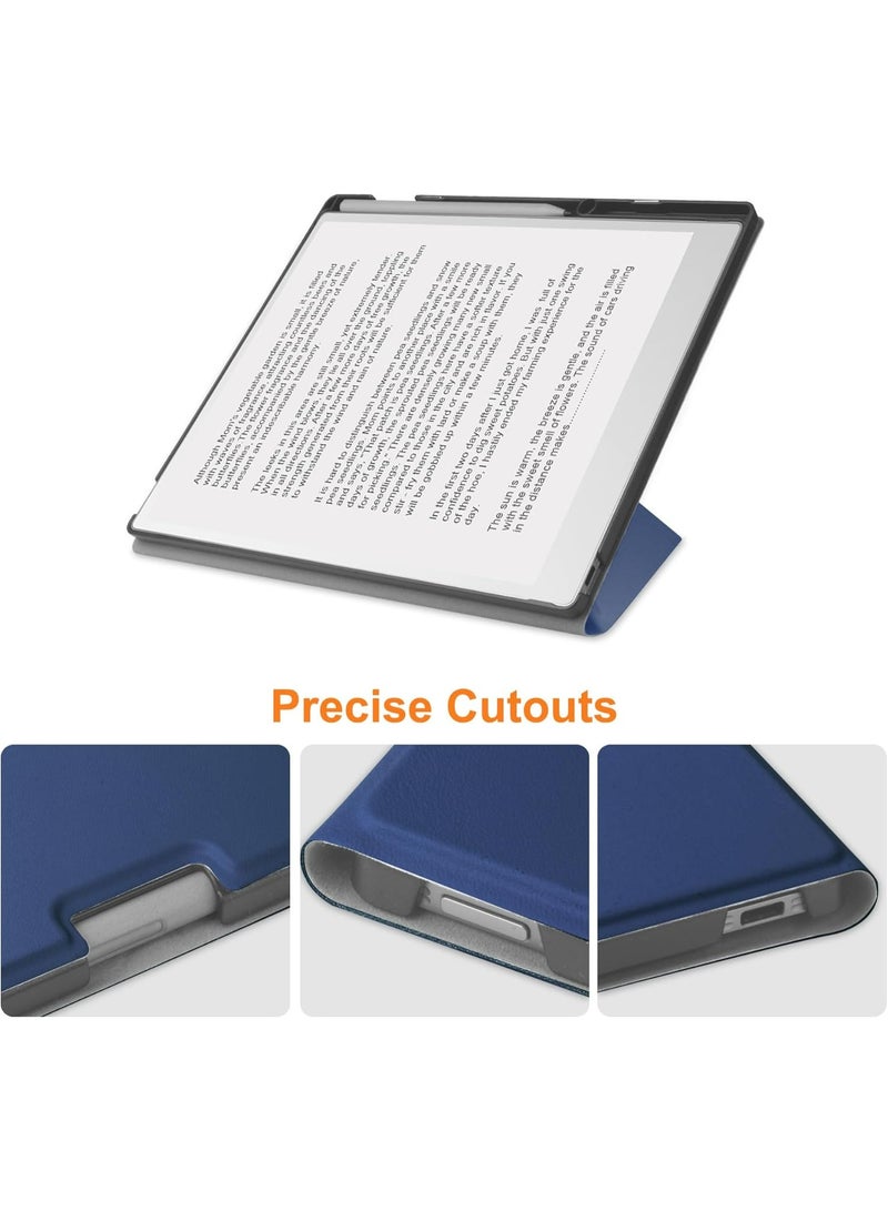 روك بو حافظة لجهاز Remarkable Paper Pro مقاس 11.8 بوصة (إصدار 2024)، مع تصميم حامل ثابت قابل للطي وجيب للقلم، تناسب الكمبيوتر اللوحي الورقي الرائع بشاشة ملونة مقاس 11.8 بوصة، وخاصية النوم/الاستيقاظ التلقائي، باللون الأزرق - Image 5