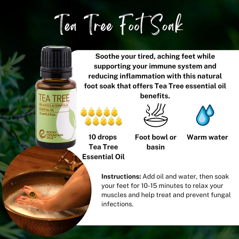 Rocky Mountain Oils Tea Tree Essential Oil - for Aromatherapy Diffuser, Topical, and Home - Nail, Face, Hair, and Skin Care Essential Oils - 15ml - Image 3