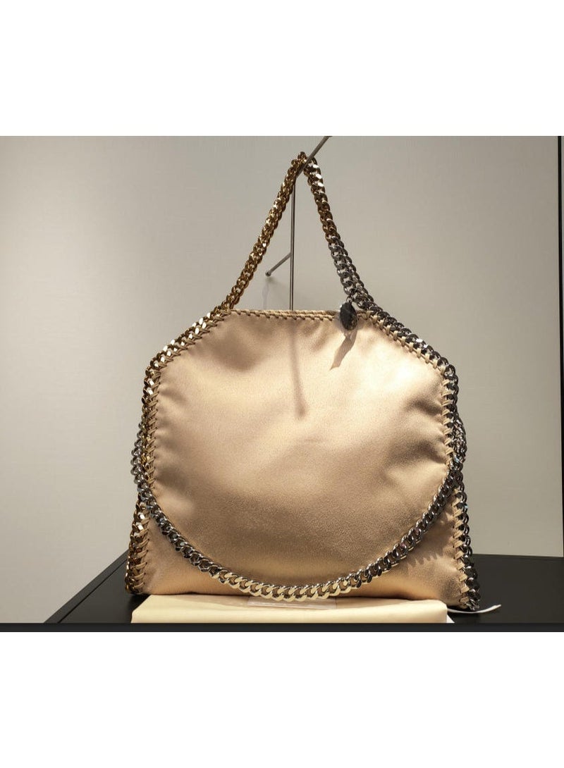 stella falabella chain Fold-Over LARGE size tote bag - Image 1
