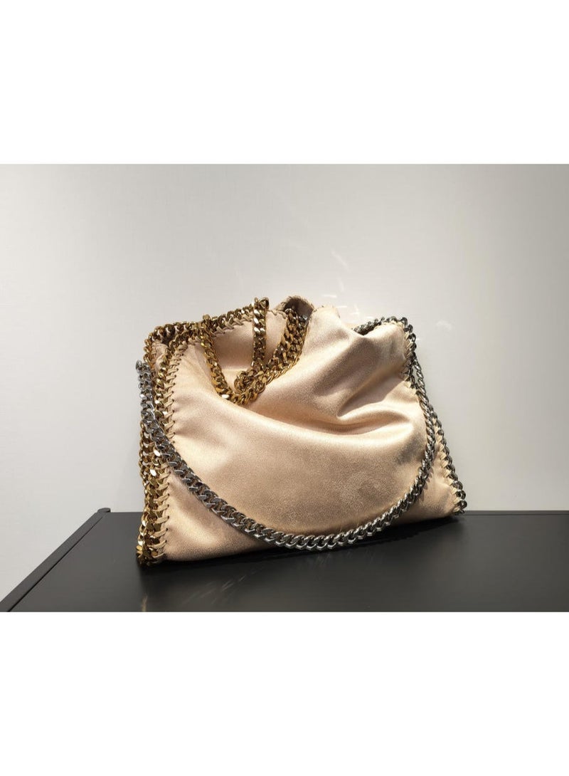 stella falabella chain Fold-Over LARGE size tote bag - Image 2