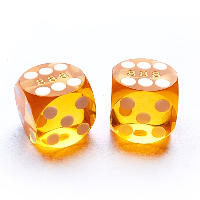 Bescon Professional Precision Dice Round Corner 58 16mm with Random Serial Number Precision Cut Dice 16MM Gem Orange 2pcs Set - Image 2