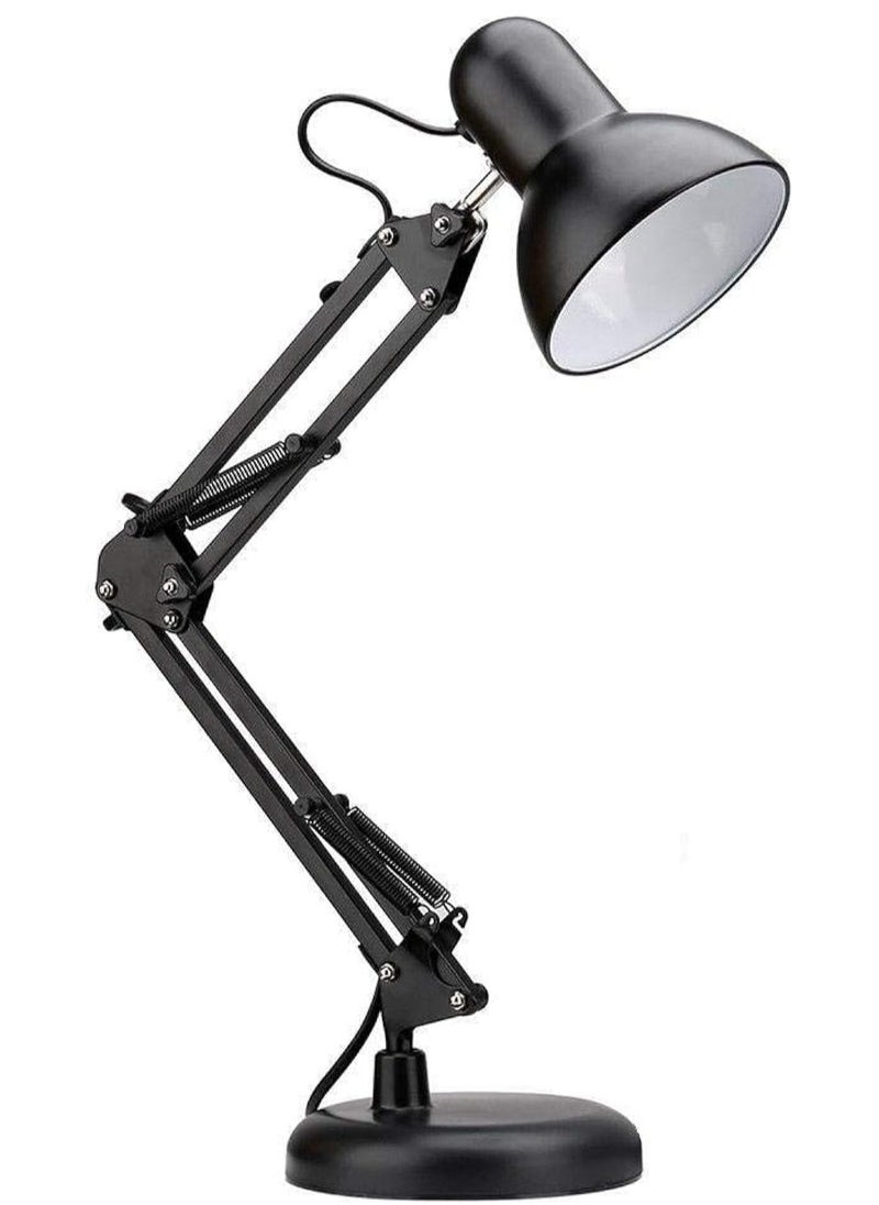 Generic Geometric Desk Lamp with Adjustable Swing Arm - Black  - Image 1